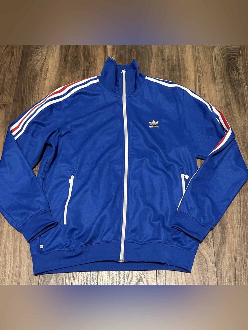 Men’s ADIDAS ORIGINALS BECKENBAUER  TRACK  Top JACKET SIZE  XL  Full Zip Trefoil